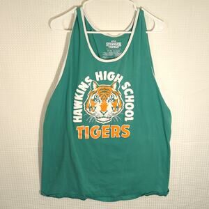Stranger Things Tank Top 3X Green Hawkins High School Netflix Graphic Shirt